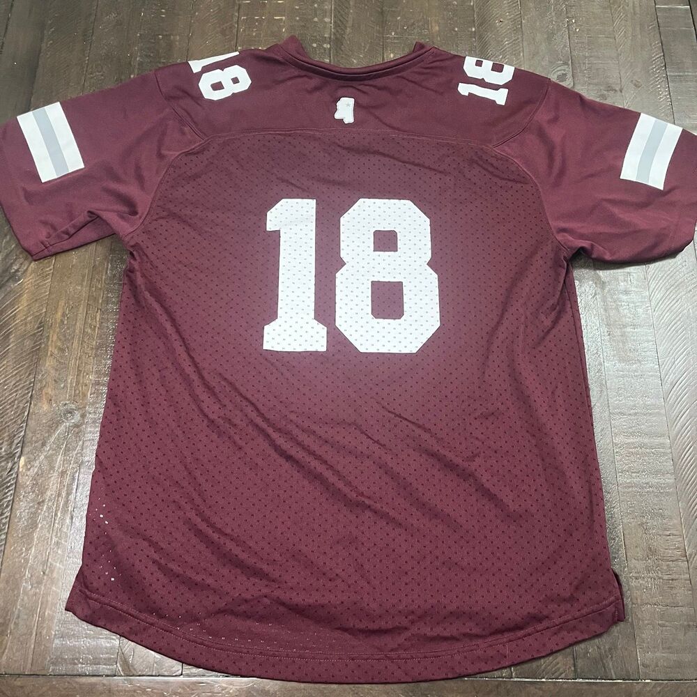 MSU bulldogs jersey youth xl adidas #18 Excellent condition maroon mississippi